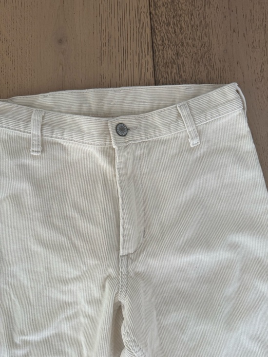 Brandy Melville Cream 100% Cotton Corduroy Flare Pants size Small - Picture 2 of 11